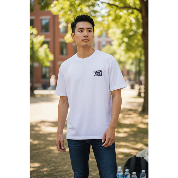 NWT Michael Kors Men's Graphic Block Logo Cotton White Designer Tee 2XL - Picture 1 of 6